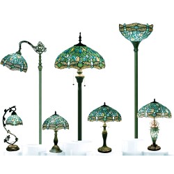 Hand-Made Stained Glass Tiffany Lamps